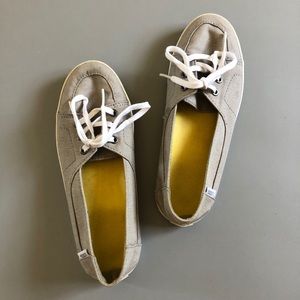 Vans Gray Flats with laces size 6